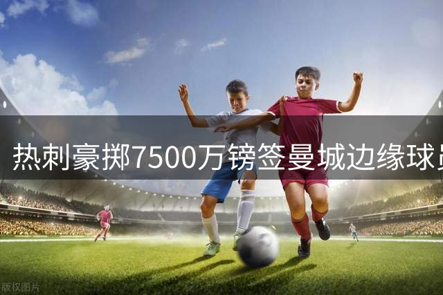 热刺豪掷7500万镑签曼城边缘球员，引发业界质疑